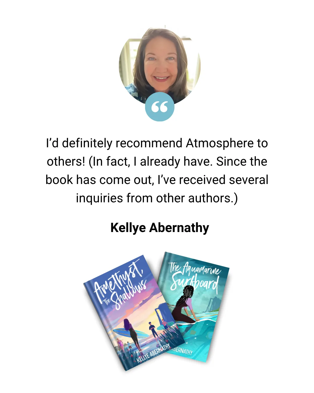 Testimonial from author Kellye Abernathy