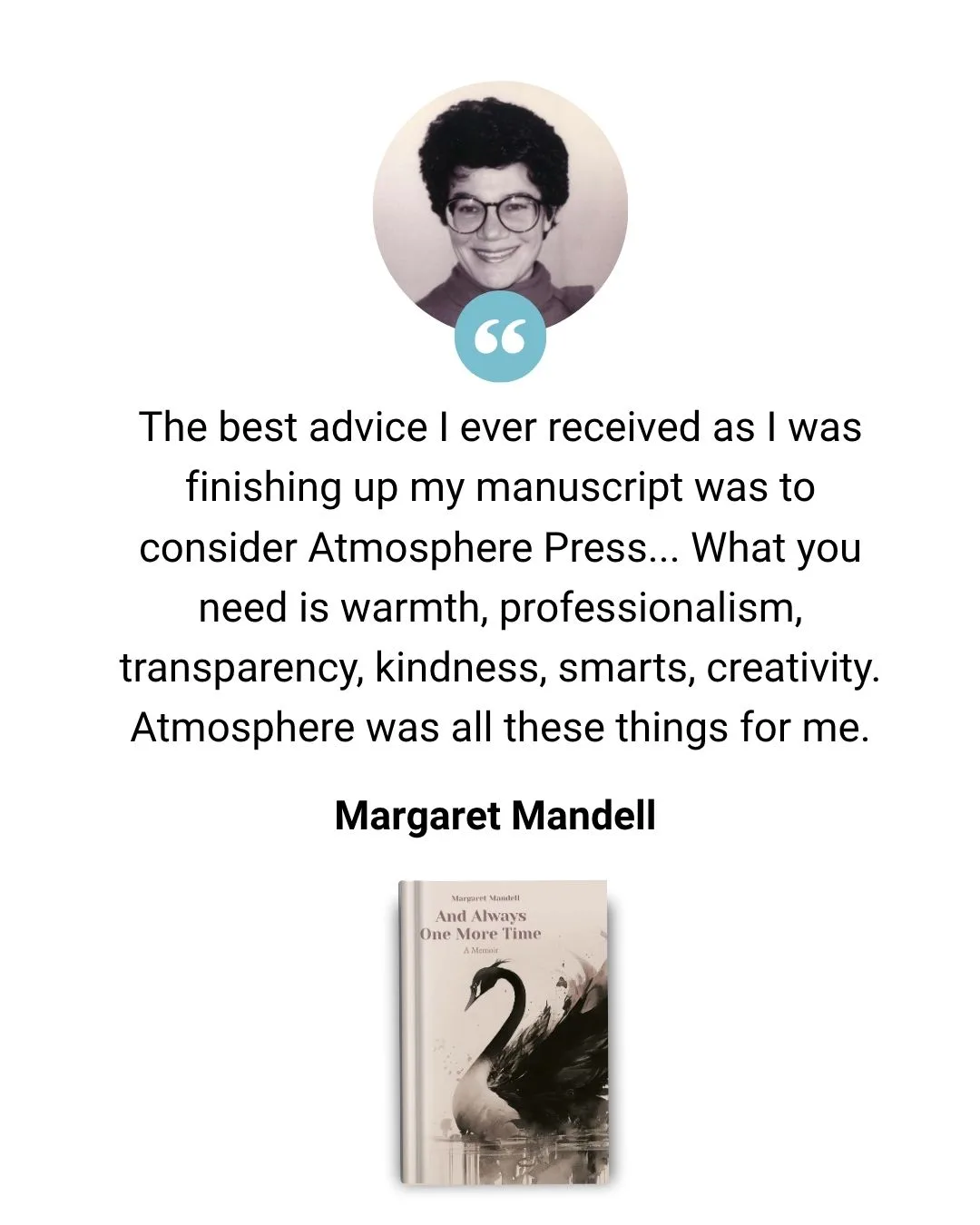 Testimonial from author Margaret Mandell