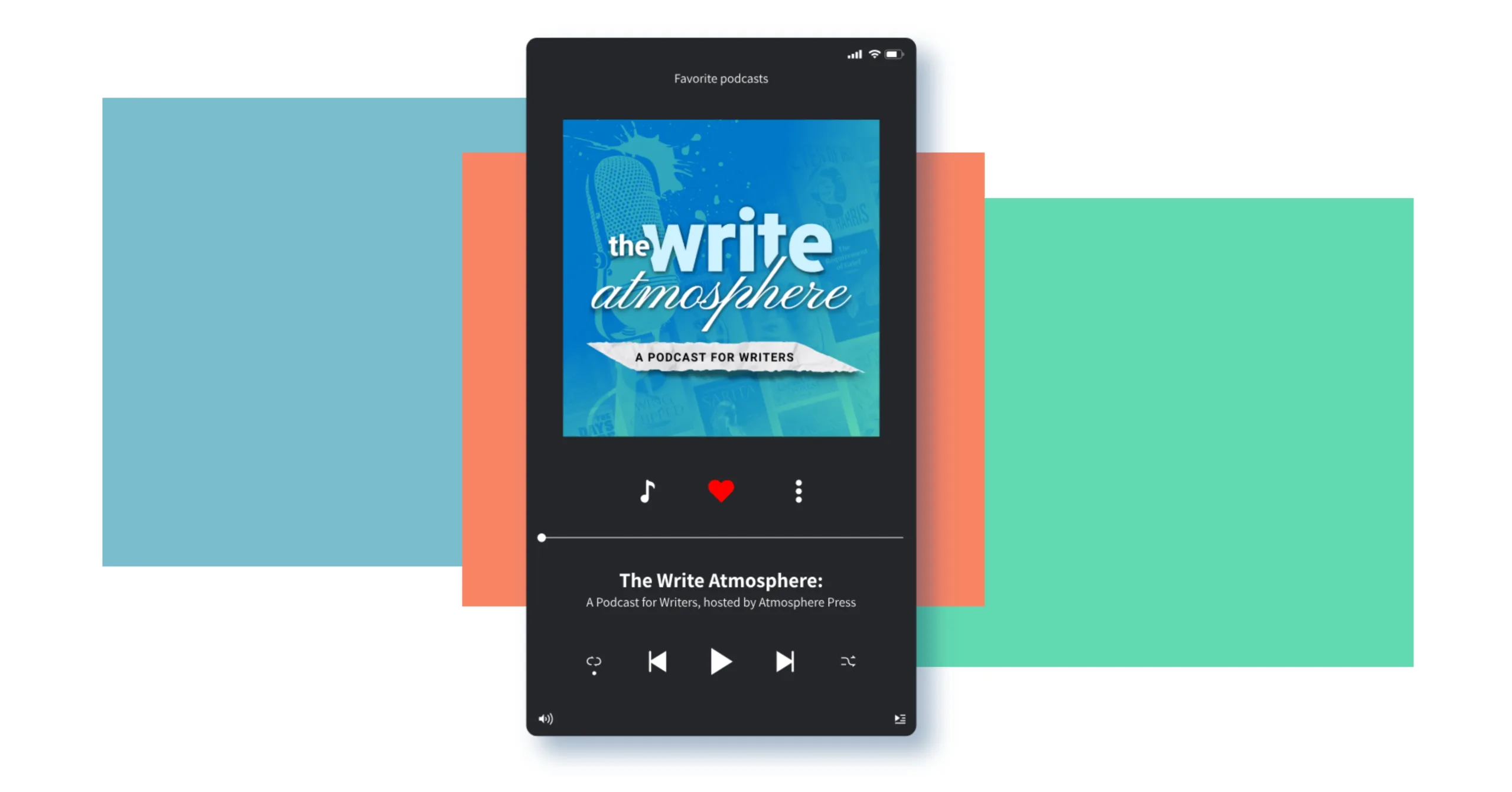 Mobile The Write Podcast. A Podcast for Writers. Logo Hero