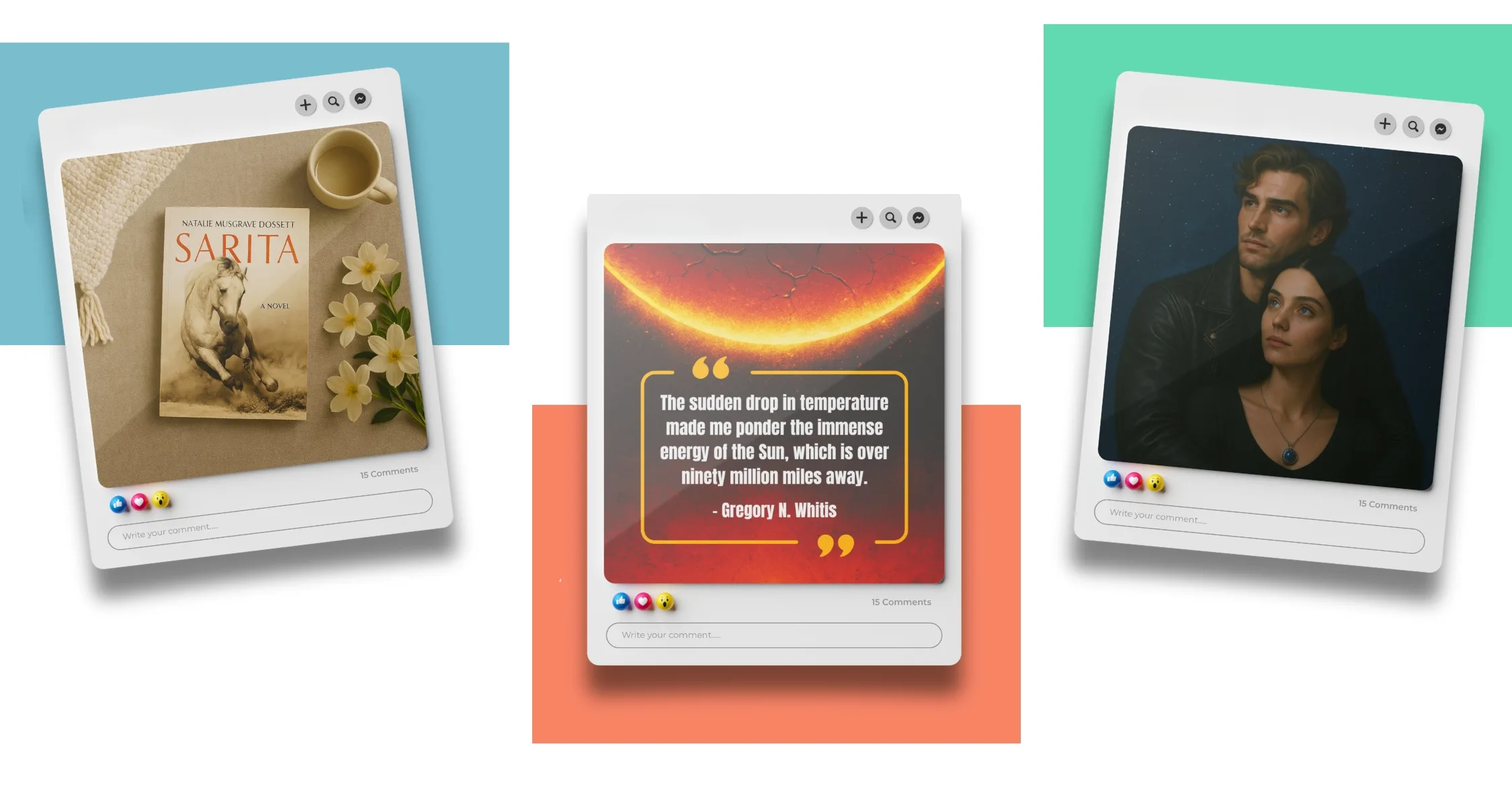 mobile social media page hero graphic