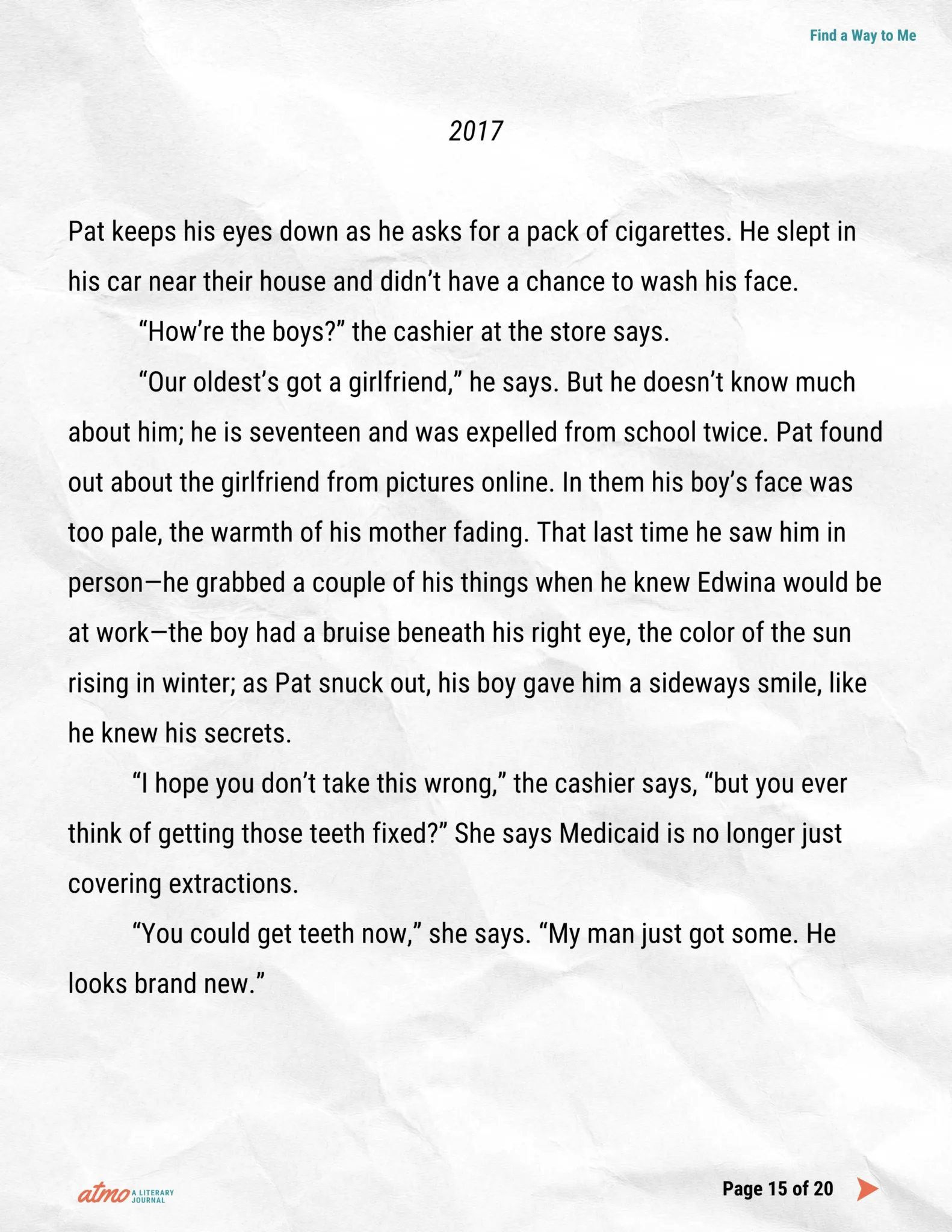 Find a Way to Me story by Kris Brunelli