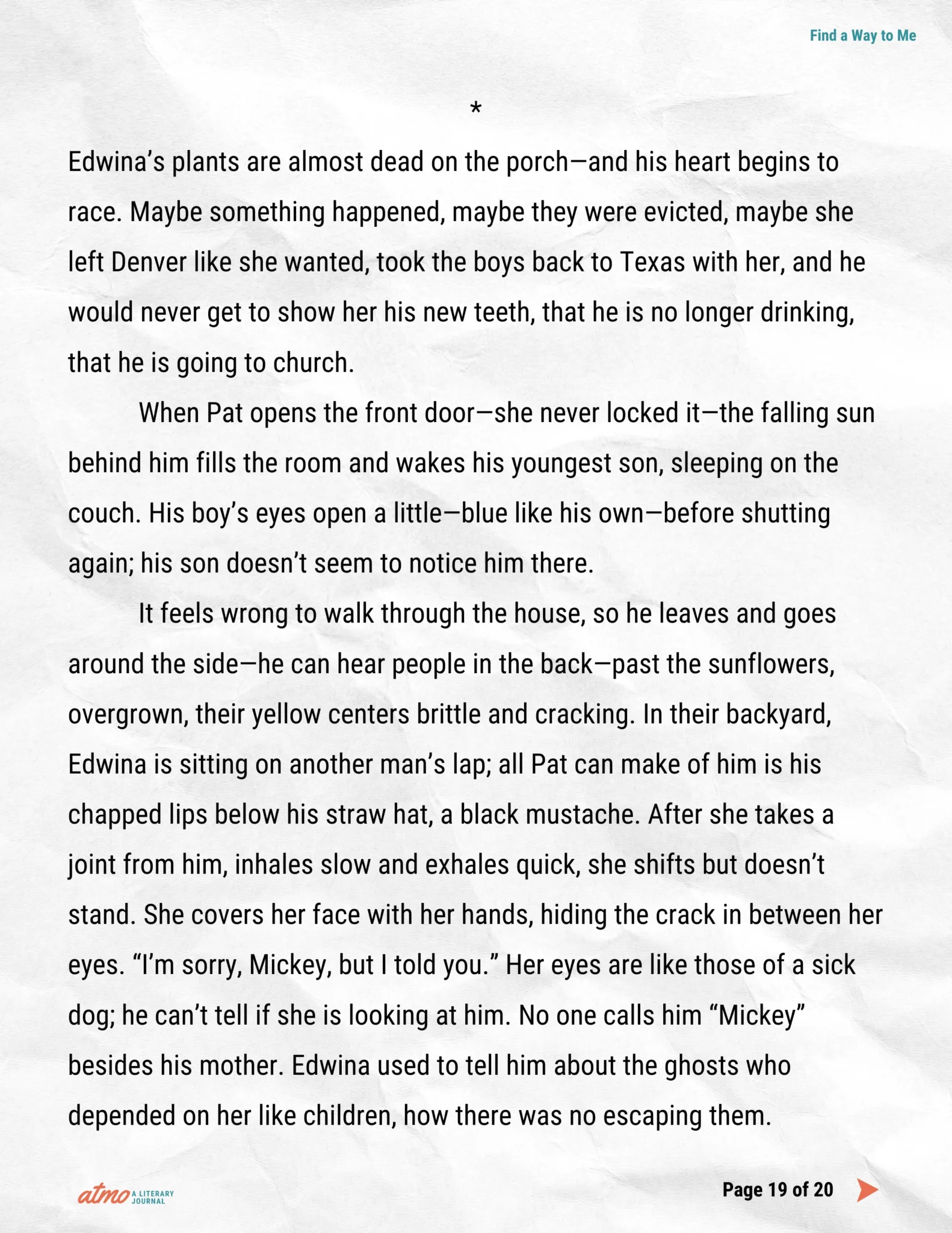 Find a Way to Me story by Kris Brunelli