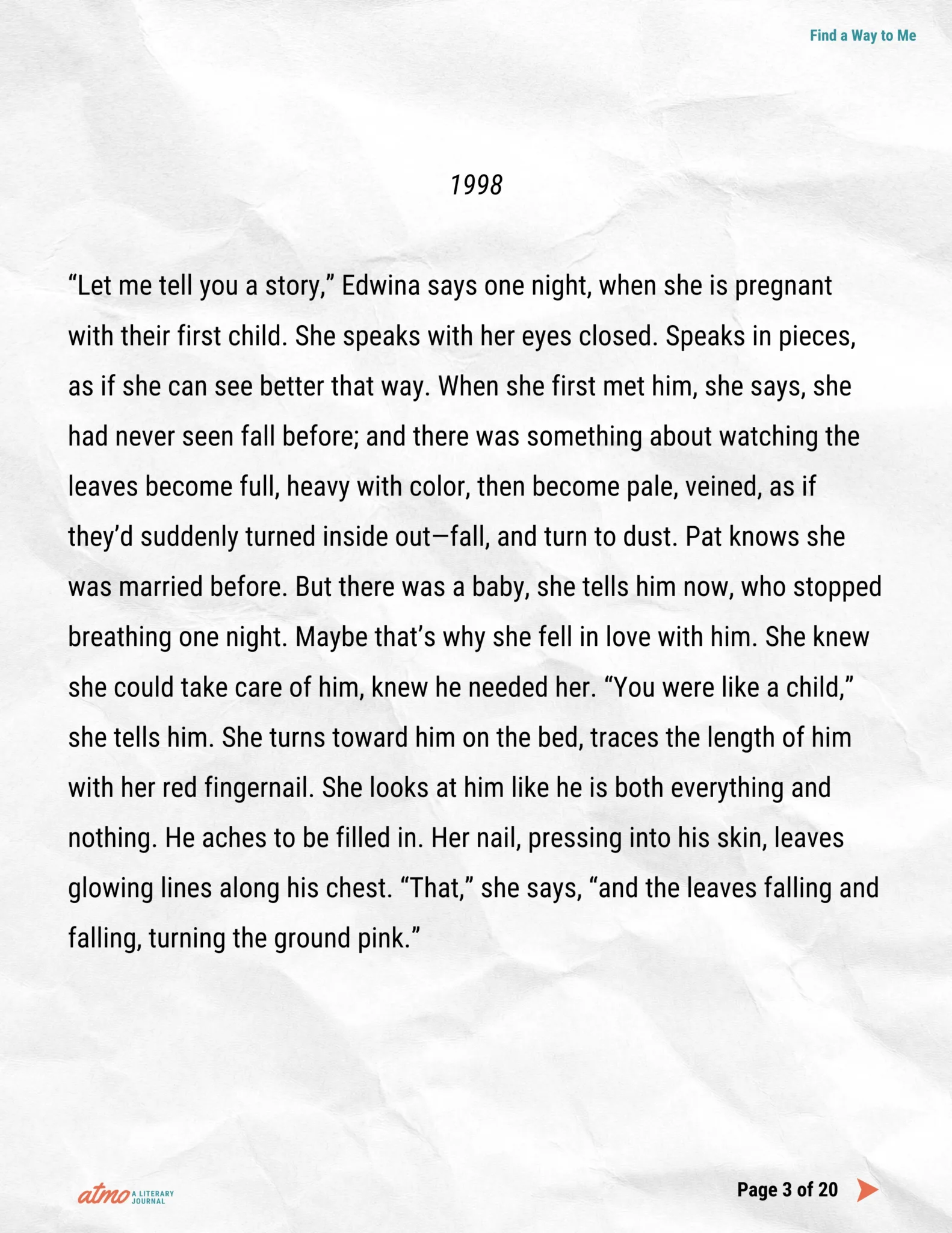 Find a Way to Me story by Kris Brunelli