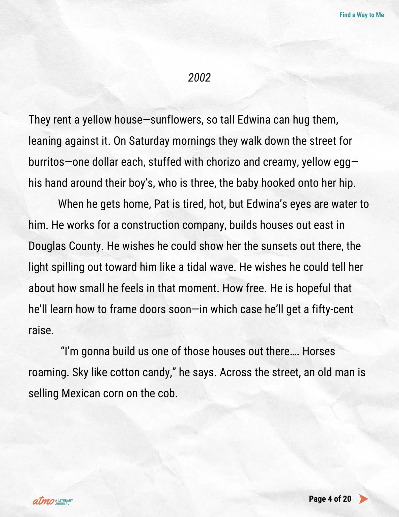 Find a Way to Me story by Kris Brunelli