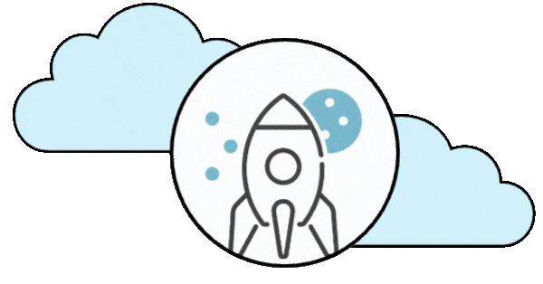 AP Animation of a rocket going upward into the clouds (1)