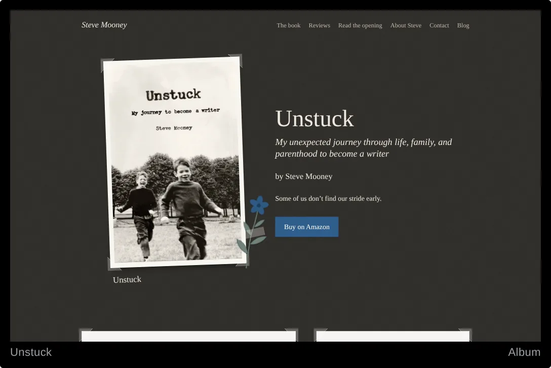 Album author website template — sample